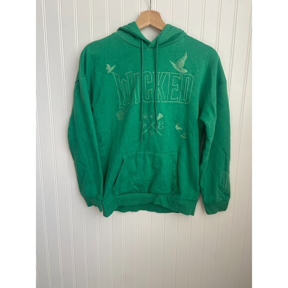 Wicked Tops - LAST CHANCE WICKED Sweatshirt Women's XS Green Broom and Wand
